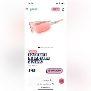 Goodr Wrap G extreme dumpster diving